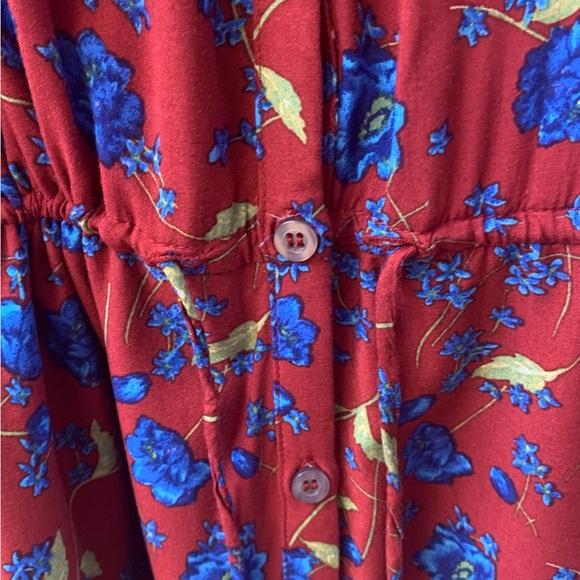 Free People Red Floral Mini Dress - Picture 3 of 10